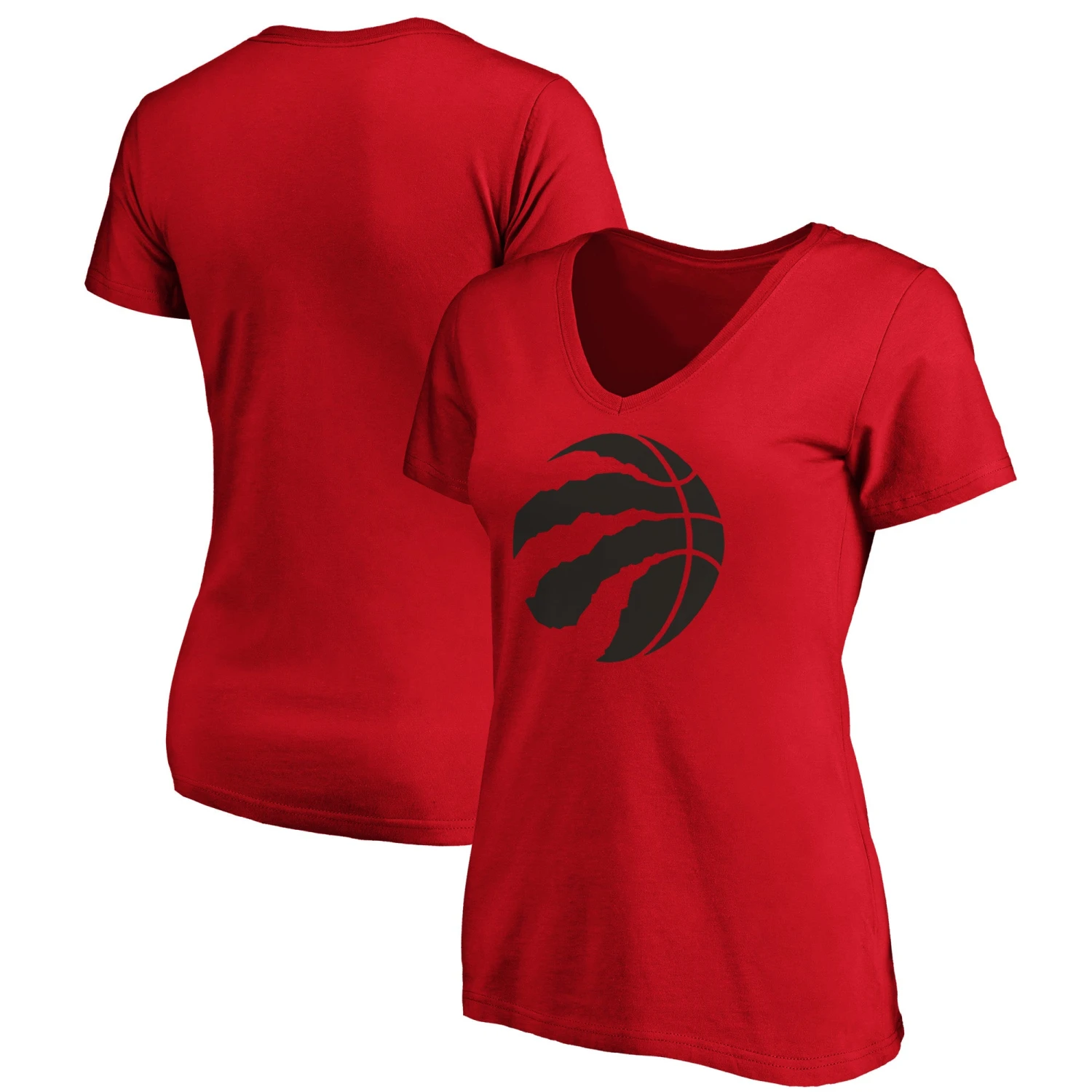 Fanatics - Women's Toronto Raptors Official Logo V-Neck T-Shirt (3A40 0484 5J1 4VD) 5 Fanatics - Women's Toronto Raptors Official Logo V-Neck T-Shirt (3A40 0484 5J1 4VD) - Image 3