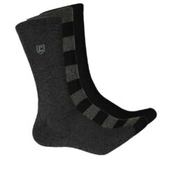 Chaps - Men's 3 Pack Pima Crew Sock (CM107PK BLKGRY)
