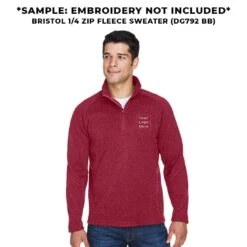 Devon & Jones - Men's Bristol Quarter Zip Fleece Sweater (DG792 BB) 9 Devon & Jones - Men's Bristol Quarter Zip Fleece Sweater (DG792 BB) -SVP Sports Sale Devon Jones Men s Bristol Quarter Zip Fleece Sweater DG792 BB 04