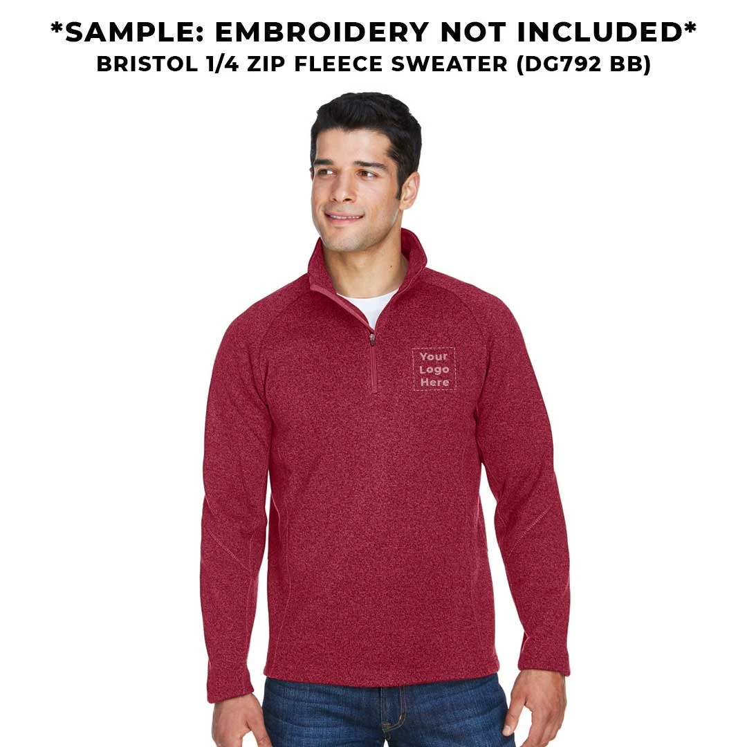 Devon & Jones - Men's Bristol Quarter Zip Fleece Sweater (DG792 BB) 6 Devon & Jones - Men's Bristol Quarter Zip Fleece Sweater (DG792 BB) - Image 4