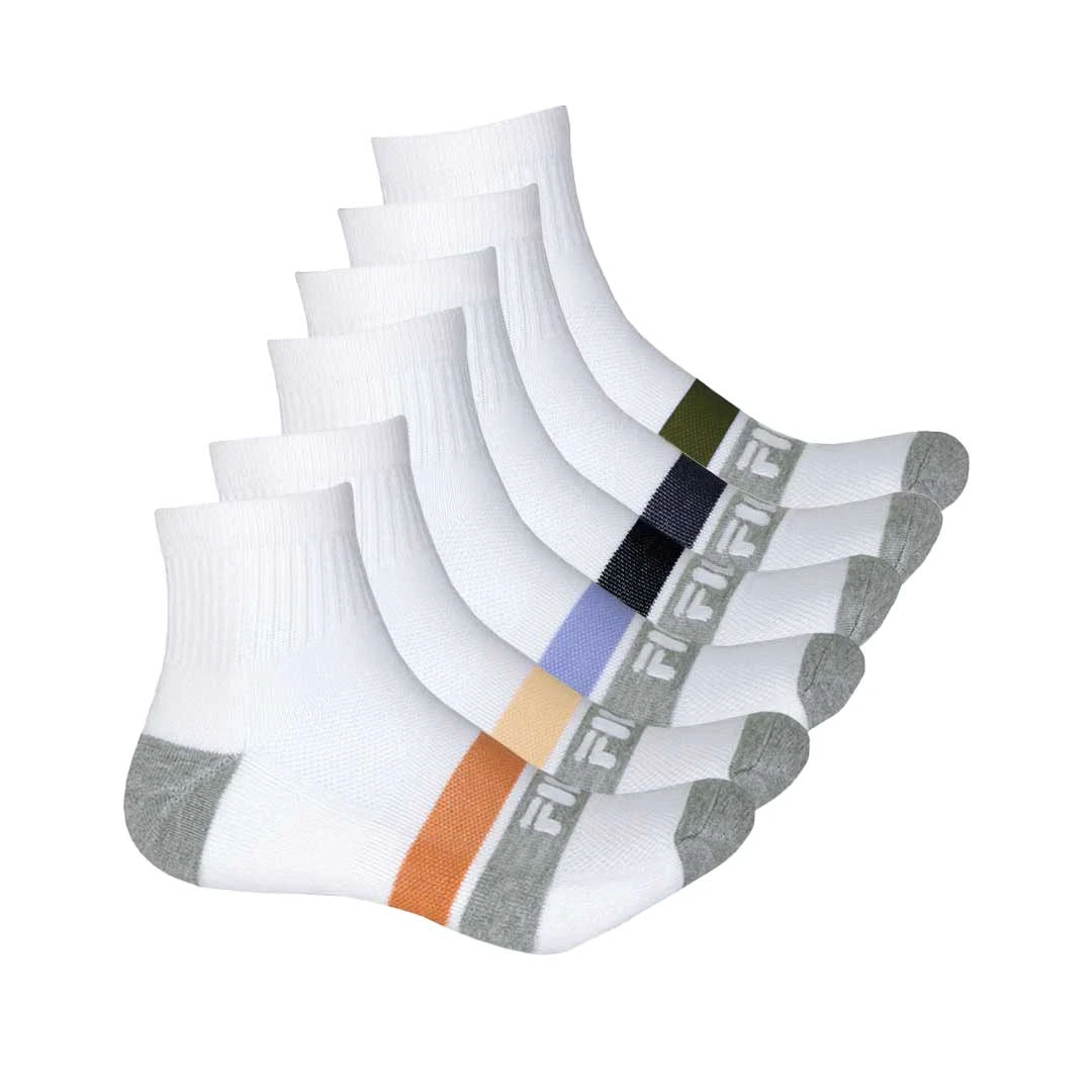 FILA - Men's 6 Pack 1/4 Sock (M-FW0119 COMBO7) 3 FILA - Men's 6 Pack 1/4 Sock (M-FW0119 COMBO7)
