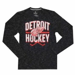 Fanatics - Men's Detroit Red Wings Heathered Long Sleeve T-Shirt (3985 NDG1 2E 0K1)