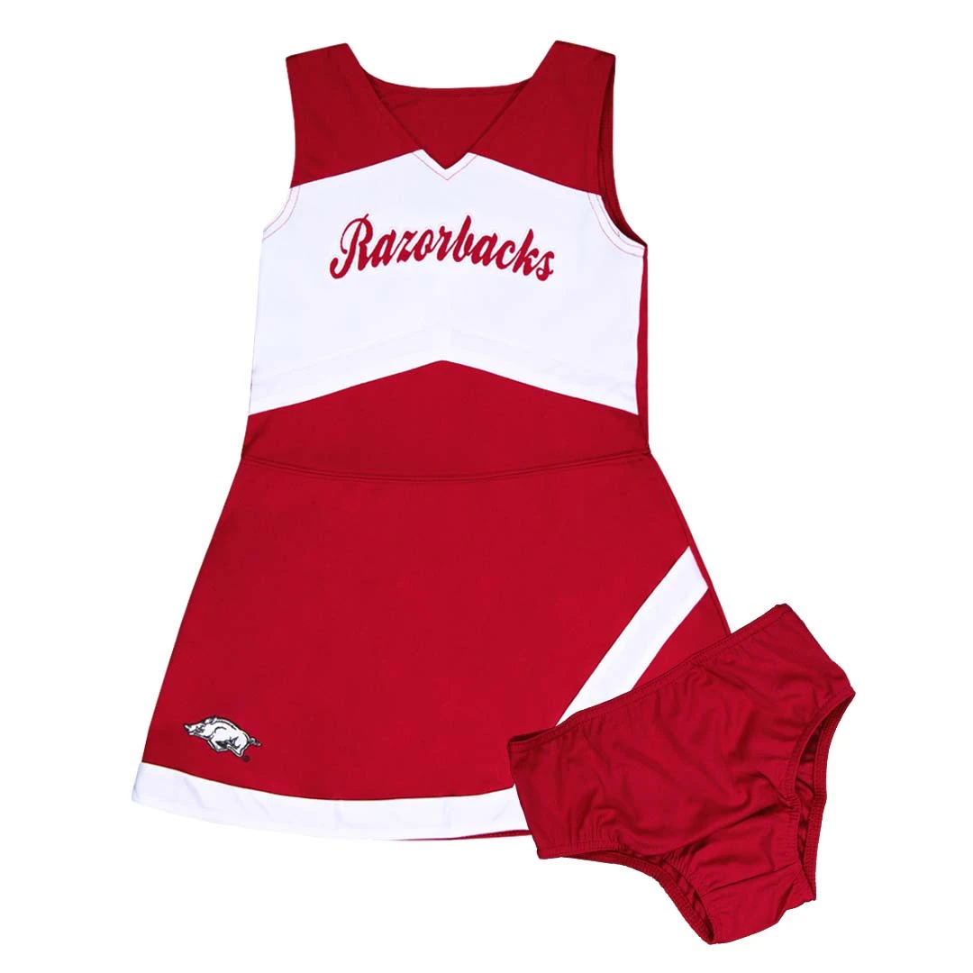 Outerstuff Girls' Arkansas Razorbacks 2 Piece Cheer Dress (K456SX 70) 3 Outerstuff Girls' Arkansas Razorbacks 2 Piece Cheer Dress (K456SX 70)