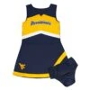 Outerstuff Girls' West Virginia Mountaineers 2 Piece Cheer Dress (K456SX 75) -SVP Sports Sale Girls West Virginia Mountaineers 2 Piece Cheer Dress K456SX 75 3