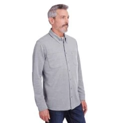 Harriton - Men's StainBloc Pique Fleece Shirt Jacket (M708 NT) -SVP Sports Sale Harriton Men s StainBloc Pique Fleece Shirt Jacket M708 MZ 3 bb7c25aa 0daf 4b3d 9da4 a4bbf8966f27