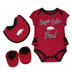 Outerstuff Girls' (Infant) Arkansas Razorbacks Trifecta Set (K413JQ 70)