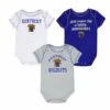 Outerstuff Kids' (Infant) Kentucky Wildcats 3 Pack Creeper Set (KW42EMO 76) -SVP Sports Sale Kids Infant Kentucky Wildcats 3 Pack Short Bodysuits KW42EMO 76