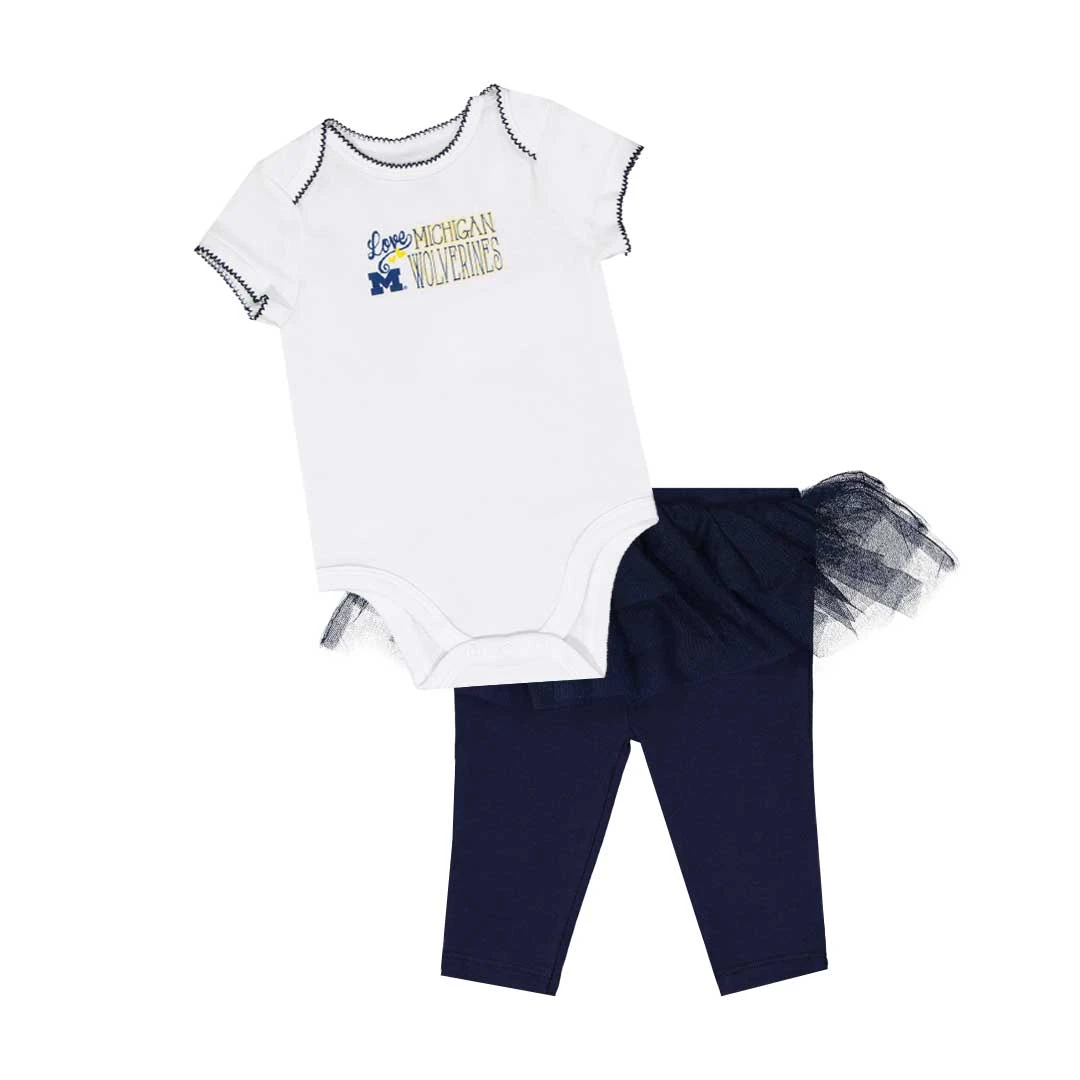 Outerstuff Girls' (Infant) Michigan Wolverines Tutu Legging Set (K41TJG 58) 3 Outerstuff Girls' (Infant) Michigan Wolverines Tutu Legging Set (K41TJG 58)