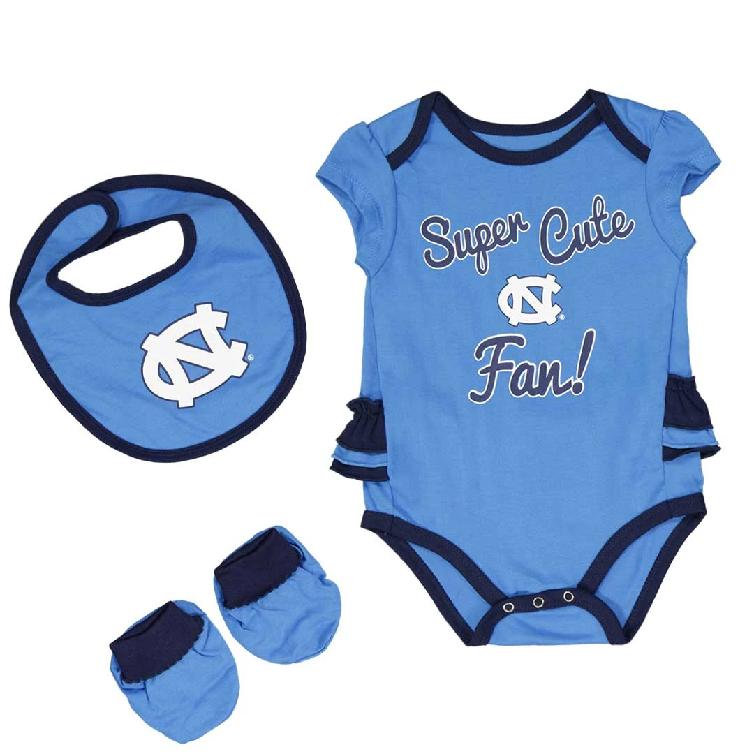 Outerstuff Girls' (Infant) North Carolina Trifecta Set (KQ413JQ 60) 3 Outerstuff Girls' (Infant) North Carolina Trifecta Set (KQ413JQ 60)