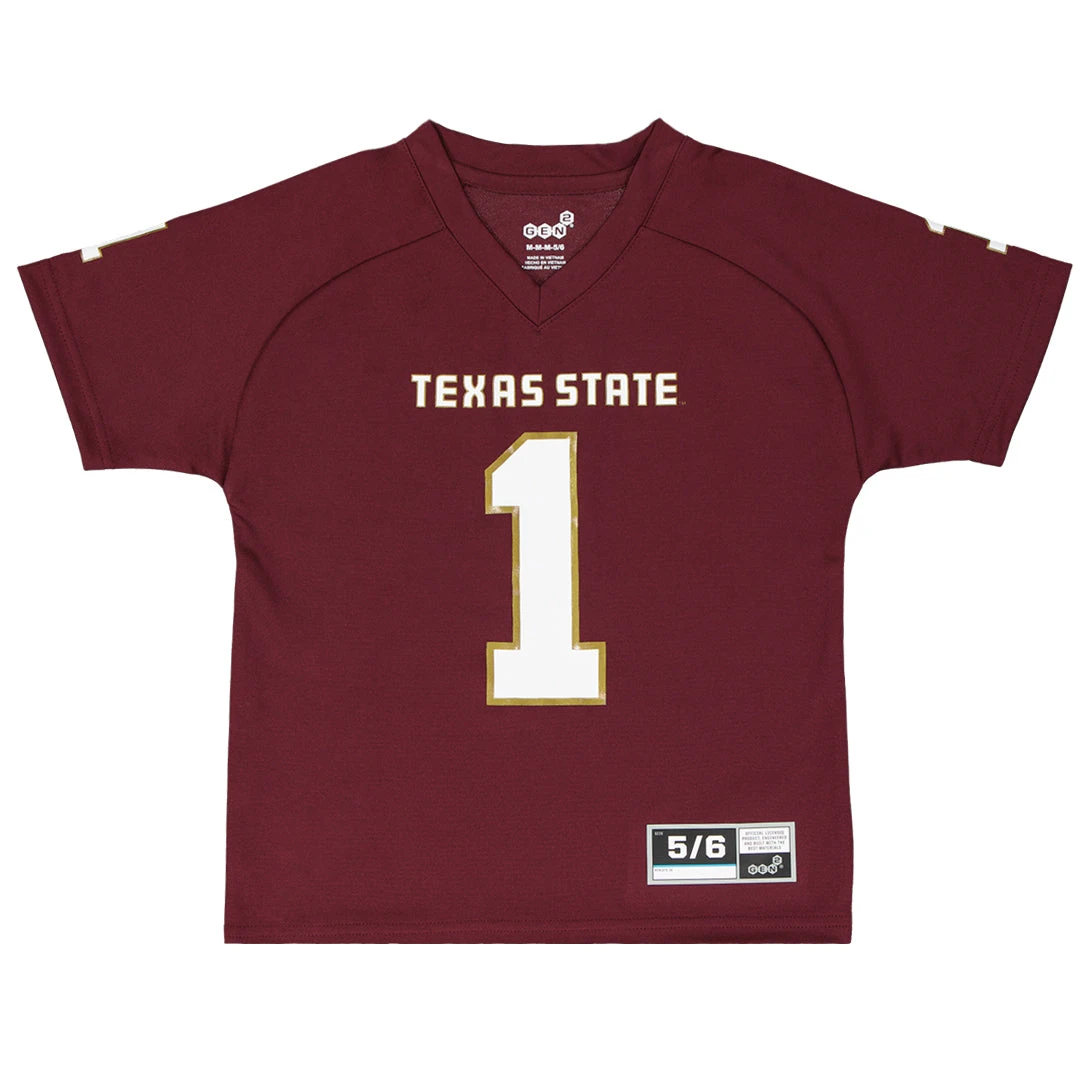 Outerstuff Kids' (Junior) Texas State Bobcats Performance Jersey T-Shirt (KN46NG1 TZ) 3 Outerstuff Kids' (Junior) Texas State Bobcats Performance Jersey T-Shirt (KN46NG1 TZ)