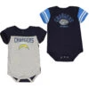 Outerstuff NFL - Kids' (Infant) Los Angeles Chargers 2 Piece Bodysuit Set (K12423 20) -SVP Sports Sale Kids Infant LosAngelesChargers2pieceBodysuitSet K1242320 01
