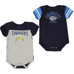 Outerstuff NFL - Kids' (Infant) Los Angeles Chargers 2 Piece Bodysuit Set (K12423 20)