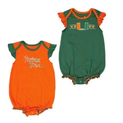 Outerstuff Girls' (Infant) Miami Hurricanes Creeper Pack (KA423D6 57N)