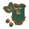 Outerstuff Girls' (Infant) Miami Hurricanes Trifecta Set (K423JQ 57N) -SVP Sports Sale Kids Infant MiamiHurricanesTrifectaSet K423JQ57N 01