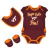Outerstuff Girls' (Infant) Virginia Tech Hokies Trifecta Set (K423JQ 47N) -SVP Sports Sale Kids Infant VATechTrifectaSet K423JQ47N 01