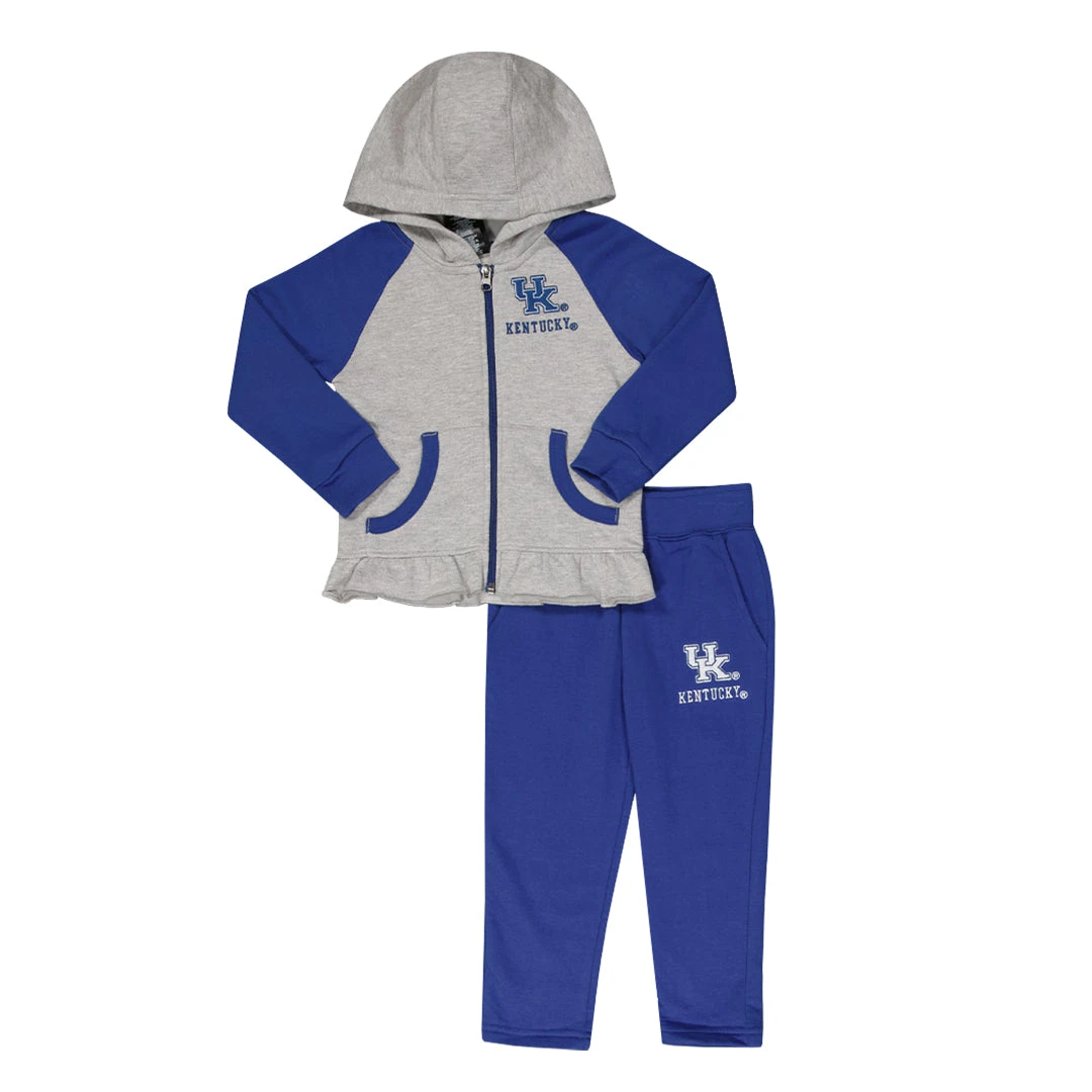 Outerstuff Girls' (Toddler) Kentucky Wildcats Lil Champ Full Zip Set (K446KH 76N) 3 Outerstuff Girls' (Toddler) Kentucky Wildcats Lil Champ Full Zip Set (K446KH 76N)
