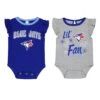 Outerstuff MLB - Girls' (Infant) Toronto Blue Jays Little Fan 2 Pack Creeper Set (HK3N1SCK6 TBJ) 1 Outerstuff MLB - Girls' (Infant) Toronto Blue Jays Little Fan 2 Pack Creeper Set (HK3N1SCK6 TBJ) -SVP Sports Sale MLB Girls Infant Toronto Blue Jays Little Fan 2 Pack Creeper Set HK3N1SCK6 TBJ