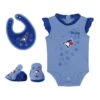 Outerstuff MLB - Girls' (Infant) Toronto Blue Jays Happy Baseball 3 Piece Creeper Set (HK3I1SC4C TBJ) -SVP Sports Sale MLB Girls Infant TorontoBlueJaysHappyBaseball3PieceCreeperSet HK3I1SC4CTBJ 01