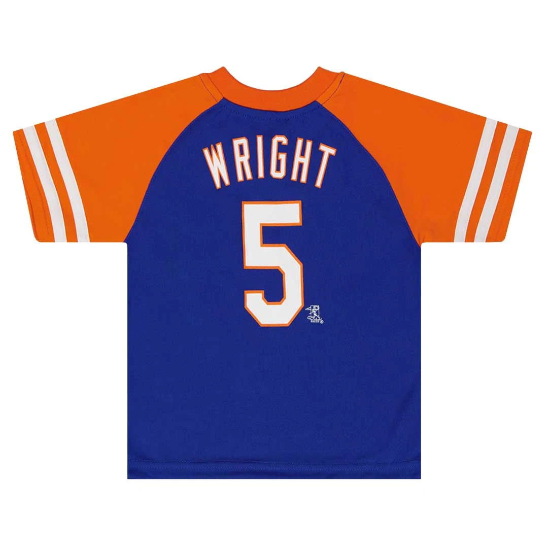 Outerstuff MLB - Kids' (Toddler) New York Mets Wright Jersey (KW34DJQ HB) 4 Outerstuff MLB - Kids' (Toddler) New York Mets Wright Jersey (KW34DJQ HB) - Image 2