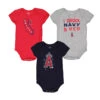 Outerstuff MLB - Kids' (Infant) Los Angeles Angels 3 Pack Creeper (K327AN 22) -SVP Sports Sale MLB Kids Infant LosAngelesAngels3packCreeper K327AN22 01