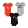 Outerstuff MLB - Kids' (Infant) Miami Marlins 3 Pack Creeper (K327AN 15) -SVP Sports Sale MLB Kids Infant MiamiMarlins3PackCreeper K327AN15