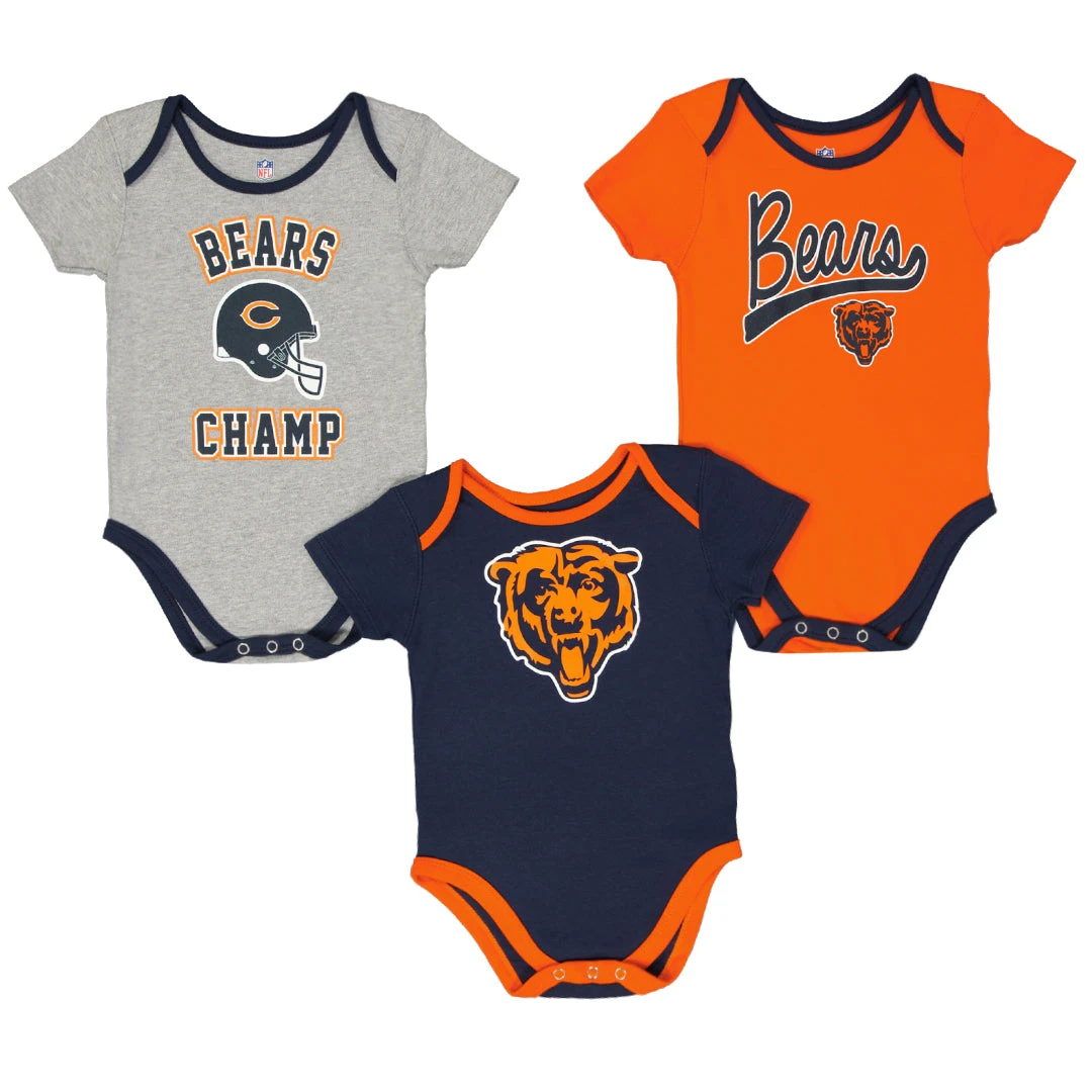 Outerstuff NFL - Kids' (Infant) Chicago Bears Champ 3 Piece Creeper Set (HK1I1FBAS BRS) 3 Outerstuff NFL - Kids' (Infant) Chicago Bears Champ 3 Piece Creeper Set (HK1I1FBAS BRS)