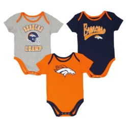 Outerstuff NFL - Kids' (Infant) Denver Broncos Champ 3 Piece Creeper Set (HK1I1FBAS BRC)
