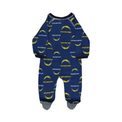 Outerstuff NFL - Kids' (Infant) Los Angeles Chargers Coverall (K1186Y 54) -SVP Sports Sale NFL Kids Infant LosAngelesChargersCoverall K1186Y54 02