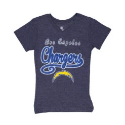 Outerstuff NFL - Girls' Los Angeles Chargers V-Neck T-Shirt (KT17C9X 54)