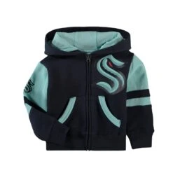 Outerstuff NHL - Kids' (Infant) Seattle Kraken Face Off Full Zip Fleece Hoodie (HK5I1ME00 SHC)