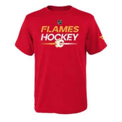 Fanatics NHL - Kids' (Junior) Calgary Flames Apro Wordmark Short Sleeve T-Shirt (HF5B7HDG2H01 FLM)