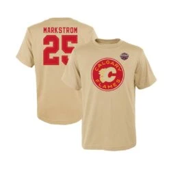 Outerstuff NHL - Kids' (Junior) Calgary Flames Jacob Markstrom T-Shirt (HK5B7HDQAH01 FLMJM) -SVP Sports Sale NHL Kids Junior Calgary Flames Jacob Markstrom T Shirt HK5B7HDQAH01 FLMJM 03
