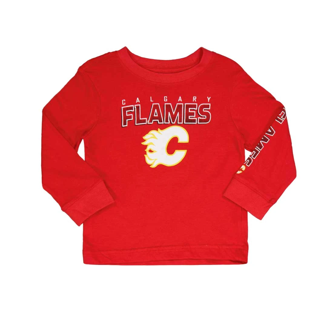 Outerstuff NHL - Kids' (Toddler & Infant) Calgary Flames Long Sleeve T-Shirt (HK5I2HC9P FLM) 3 Outerstuff NHL - Kids' (Toddler & Infant) Calgary Flames Long Sleeve T-Shirt (HK5I2HC9P FLM)