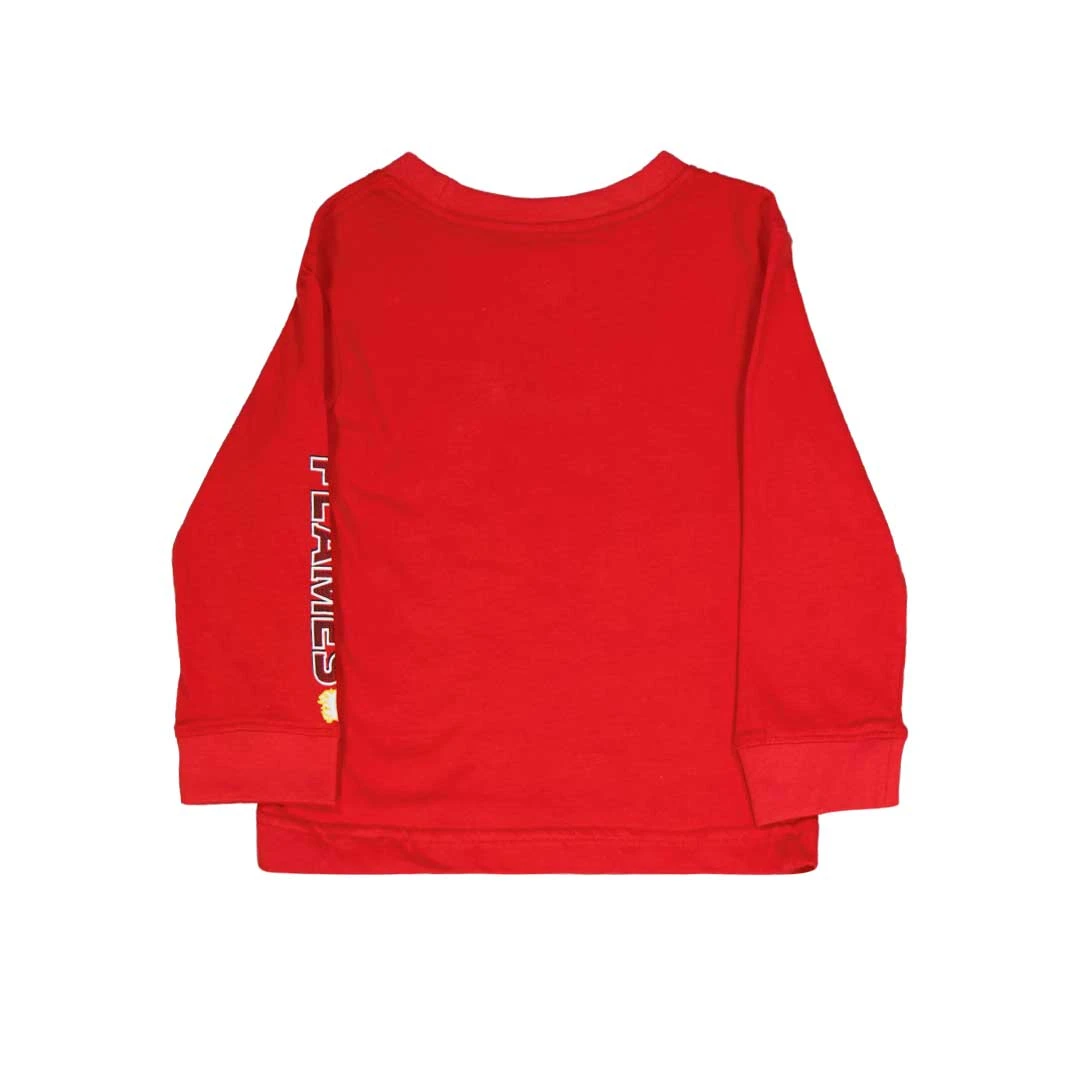 Outerstuff NHL - Kids' (Toddler & Infant) Calgary Flames Long Sleeve T-Shirt (HK5I2HC9P FLM) 4 Outerstuff NHL - Kids' (Toddler & Infant) Calgary Flames Long Sleeve T-Shirt (HK5I2HC9P FLM) - Image 2