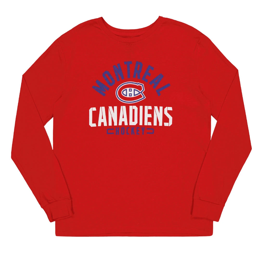 NHL - Men's Montreal Canadiens Battle Arc Long Sleeve T-Shirt (NHXX0QYMLCHA1WC 62RED) 3 NHL - Men's Montreal Canadiens Battle Arc Long Sleeve T-Shirt (NHXX0QYMLCHA1WC 62RED)