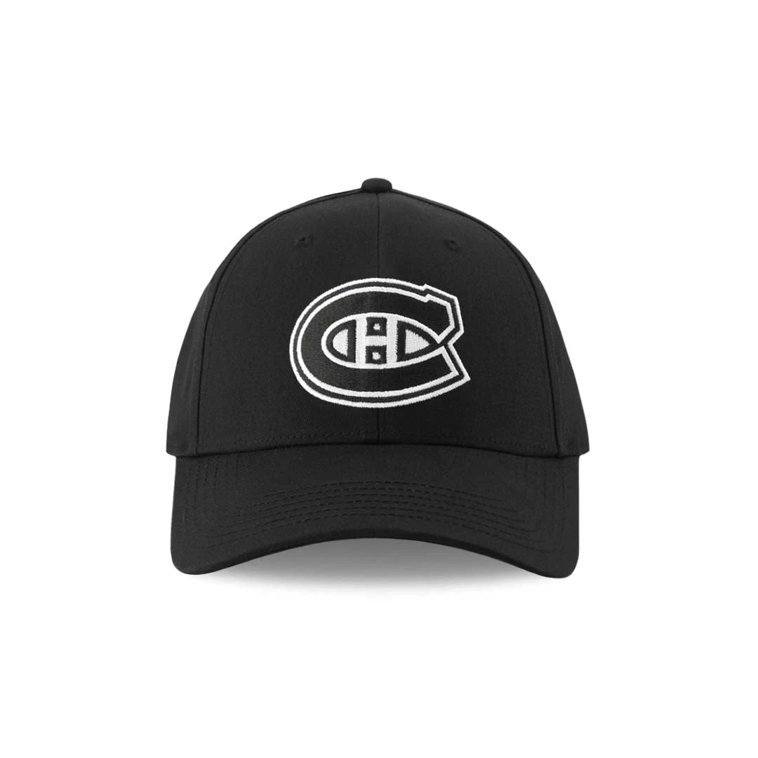 NHL - Men's Montreal Canadiens Flat Logo Hat (NHXX2KUMHDCC1PB 00BLK) 3 NHL - Men's Montreal Canadiens Flat Logo Hat (NHXX2KUMHDCC1PB 00BLK)