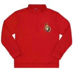 NHL - Men's Ottawa Senators 1/4 Zip (NHXX0EAMJQPPICA 62RED)