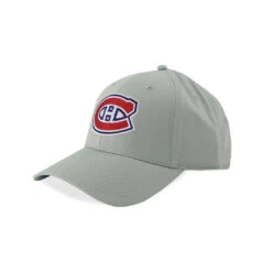 NHL - Men's Montreal Canadiens Flat Logo Hat (NHXX2KQMHDCC1PB 02GRY) -SVP Sports Sale NHL Montreal Canadiens Flat Logo Cap NHXX2KQMHDCC1PB 02GRY 03