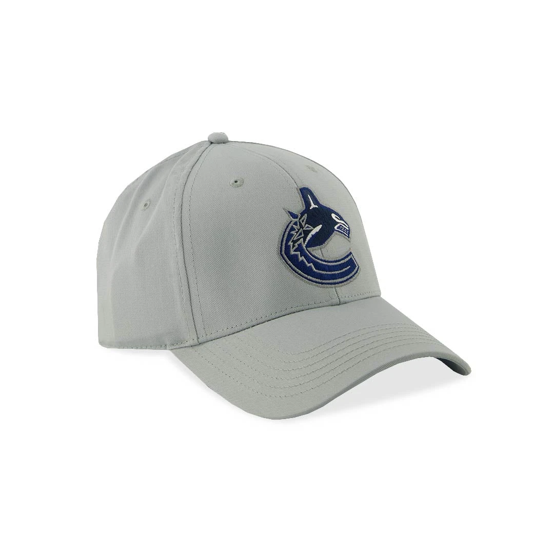 NHL - Men's Vancouver Canucks Flat Logo Hat (NHXX2KPMHDCC1PB 02GRY) 3 NHL - Men's Vancouver Canucks Flat Logo Hat (NHXX2KPMHDCC1PB 02GRY) - Image 2