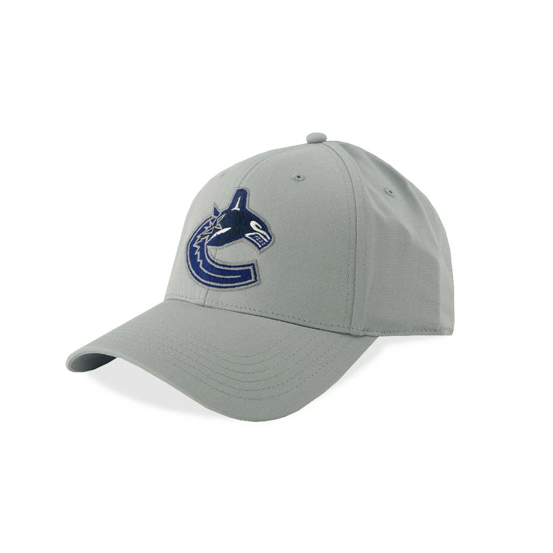 NHL - Men's Vancouver Canucks Flat Logo Hat (NHXX2KPMHDCC1PB 02GRY) 4 NHL - Men's Vancouver Canucks Flat Logo Hat (NHXX2KPMHDCC1PB 02GRY) - Image 3