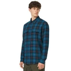 Oakley - Men's Cabin Button Down Long Sleeve T-Shirt (FOA403064 9CH) -SVP Sports Sale Oakley Men s Cabin Button Down Long Sleeve T Shirt FOA403064 9CH 3