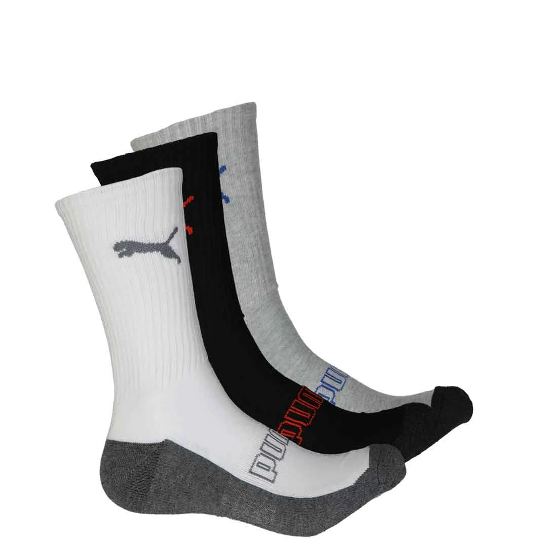 Puma - Men's 6 Pack Crew Socks (P115312C 037) 3 Puma - Men's 6 Pack Crew Socks (P115312C 037)