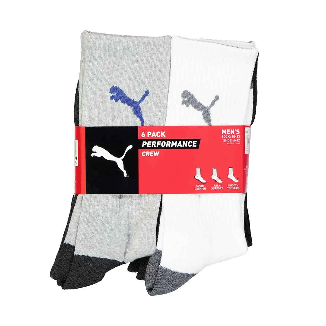 Puma - Men's 6 Pack Crew Socks (P115312C 037) 7 Puma - Men's 6 Pack Crew Socks (P115312C 037) - Image 5
