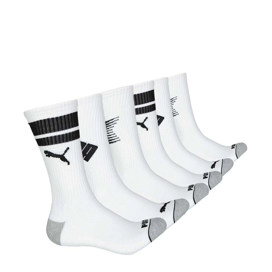 Puma - Men's 6 Pack Crew Socks (P600096 107) 3 Puma - Men's 6 Pack Crew Socks (P600096 107)