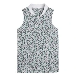 Puma - Women's Leopard Pique Range Sleeveless Golf Polo (623921 02)