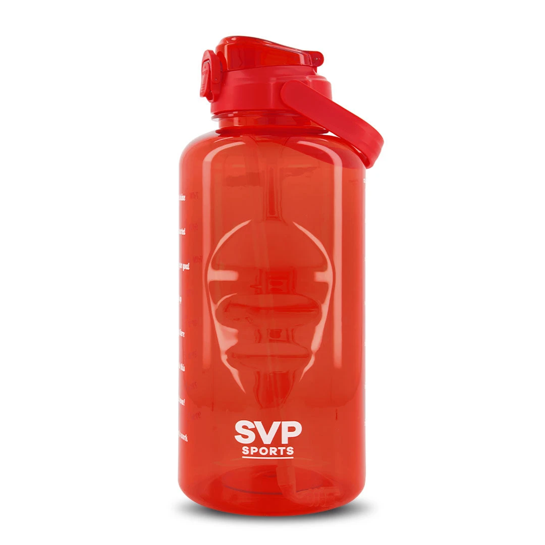 SVP Sports - 128oz Hydration Water Bottle (128OZ-REDCLEAR) 3 SVP Sports - 128oz Hydration Water Bottle (128OZ-REDCLEAR)