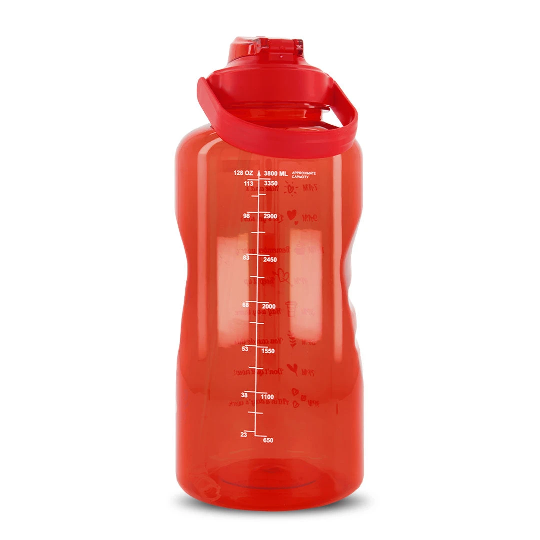 SVP Sports - 128oz Hydration Water Bottle (128OZ-REDCLEAR) 5 SVP Sports - 128oz Hydration Water Bottle (128OZ-REDCLEAR) - Image 3