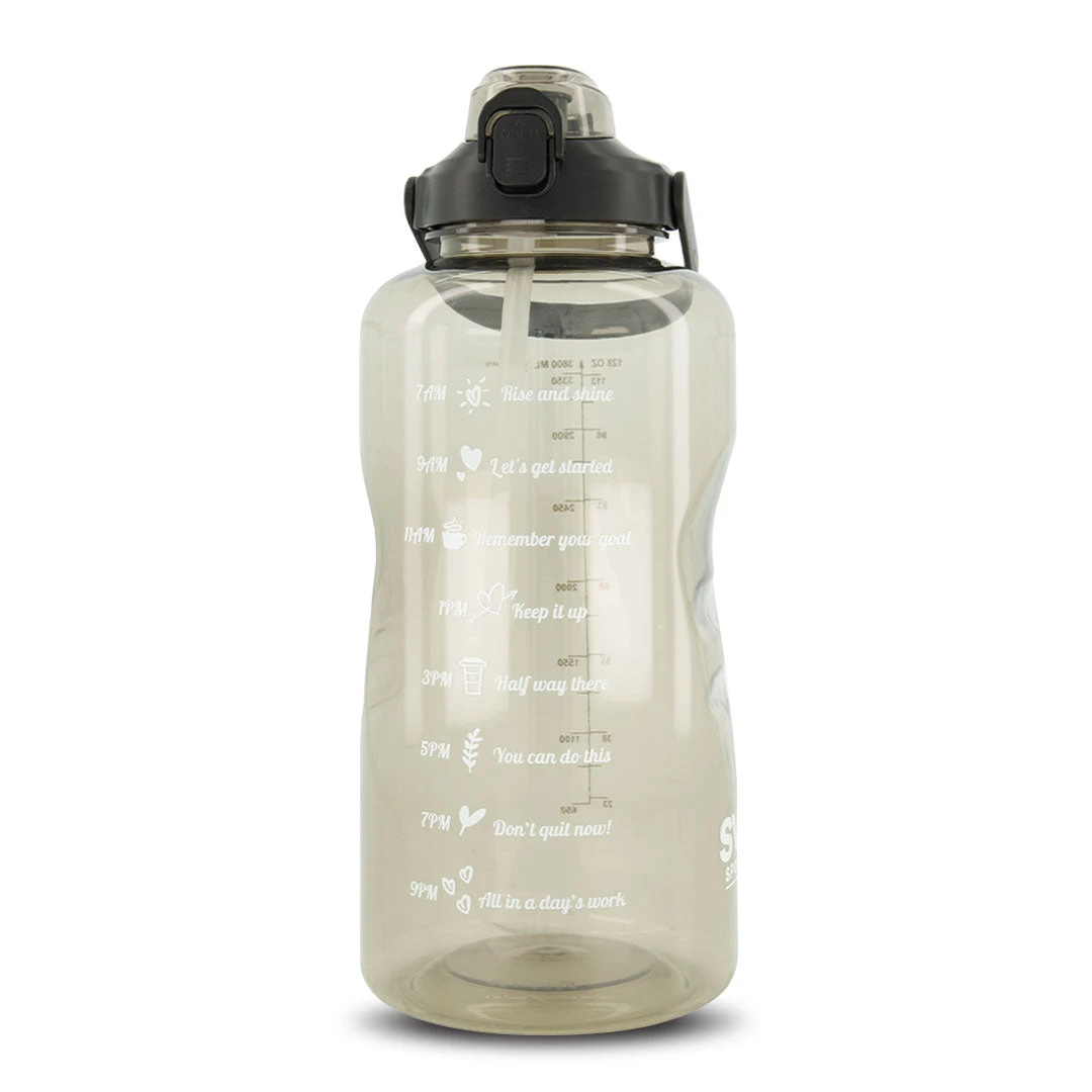 SVP Sports - 128oz Hydration Water Bottle (128OZ-BLKCLEAR) 4 SVP Sports - 128oz Hydration Water Bottle (128OZ-BLKCLEAR) - Image 2