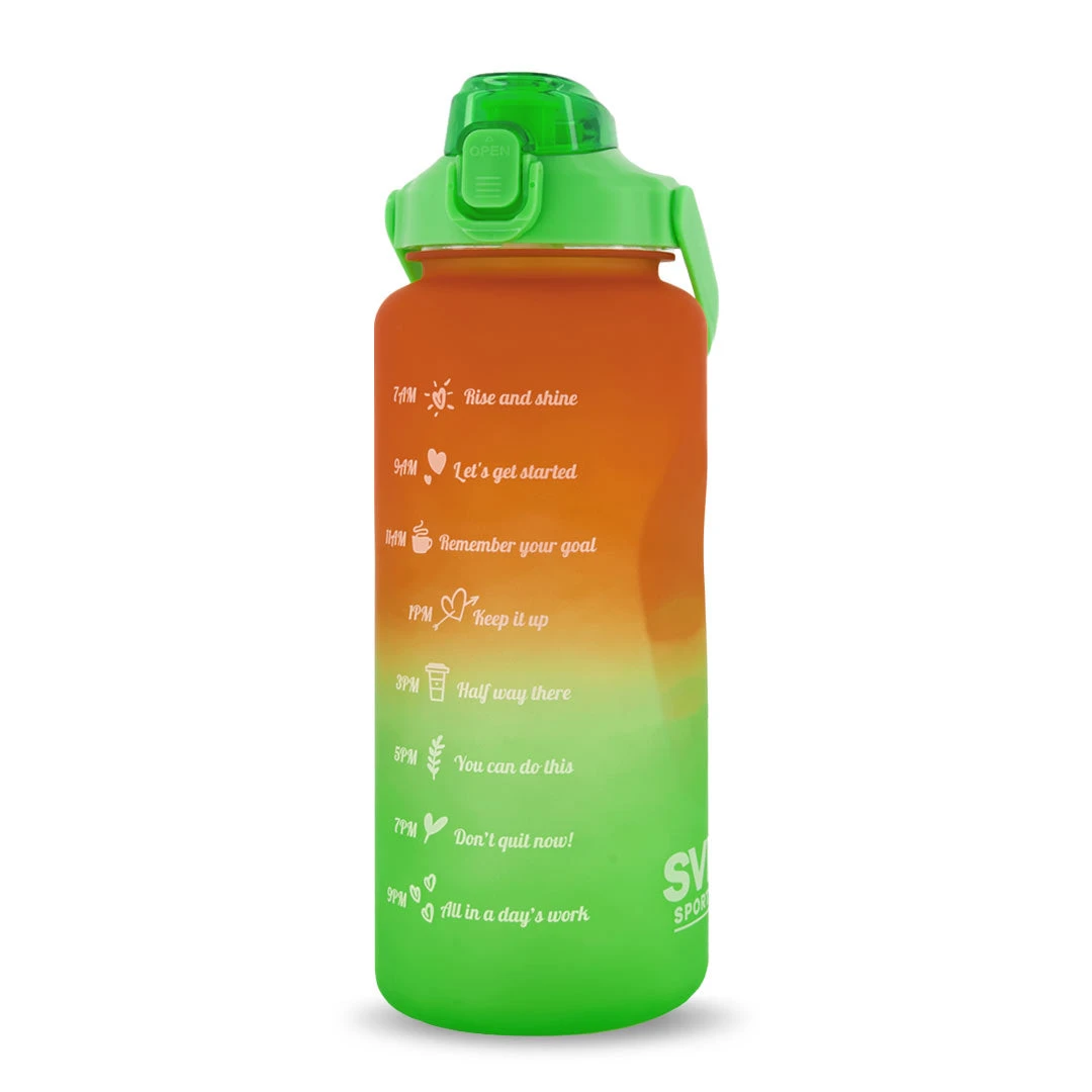 SVP Sports - 64oz Hydration Water Bottle (64OZ-ORGGRN) 4 SVP Sports - 64oz Hydration Water Bottle (64OZ-ORGGRN) - Image 2