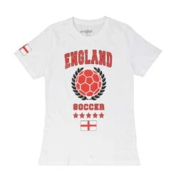 Striker - Women's England World Soccer T-Shirt (TSWS-ENFE-ENG)